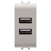 Corus - Dual USB Socket 1 Module -2.1A Silk Beige Color